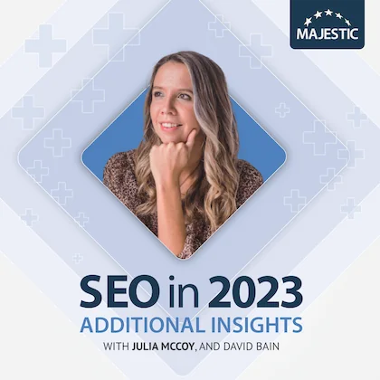 Julia McCoy 2023 Additional Insights podcast cover with logo